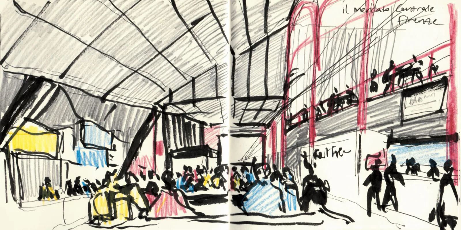 İtalya Seyahatim, sayfa 35: Mercato Centrale — iç mekân
