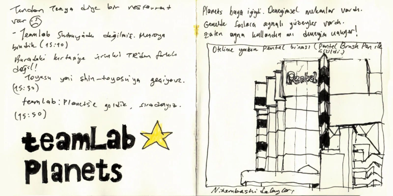 Japonya Seyahatim, sayfa 16: teamLab Planets ve Pentel binası