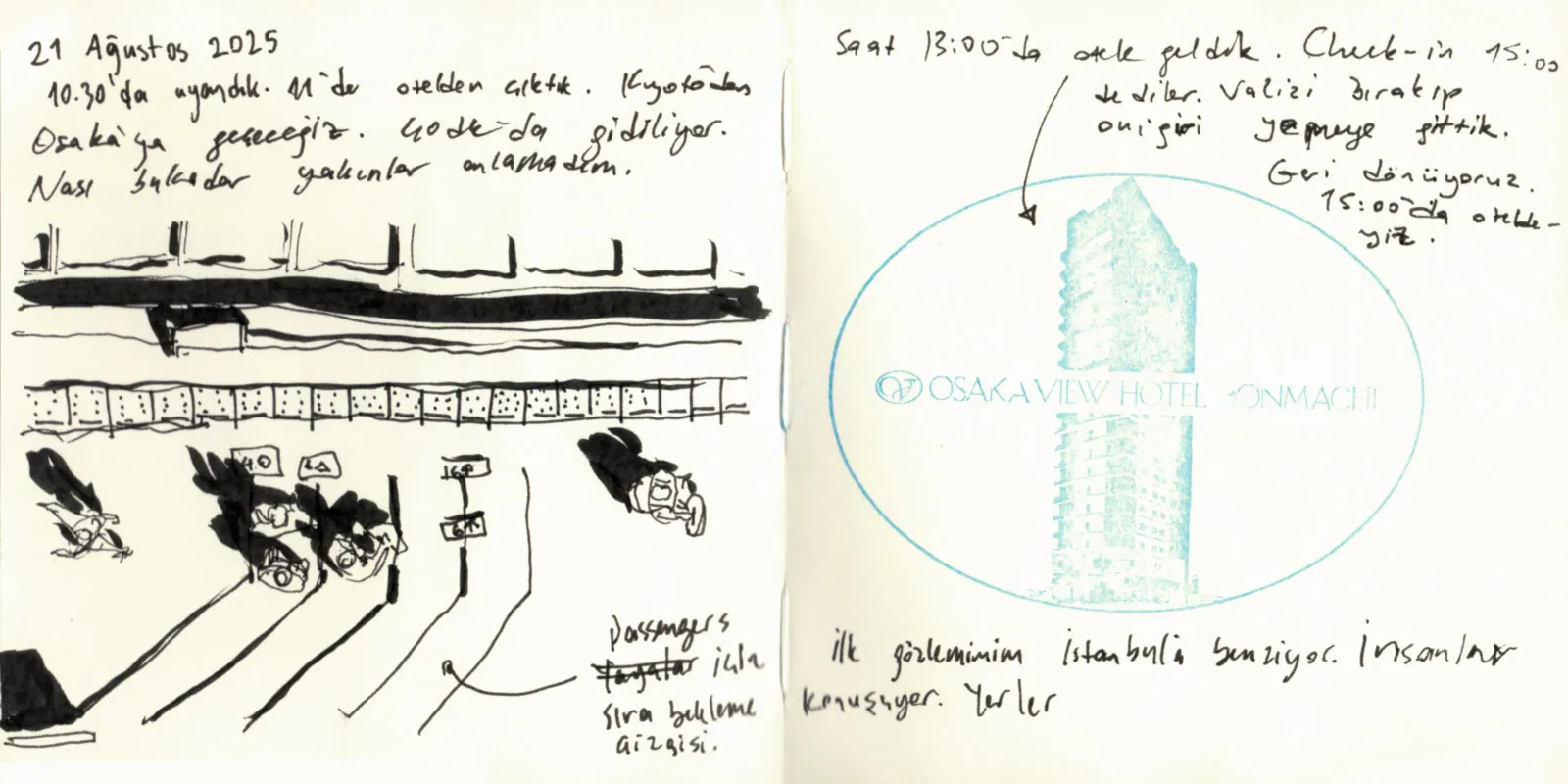 Japonya Seyahatim, sayfa 34: Osaka'ya geçiş — Osaka View Hotel